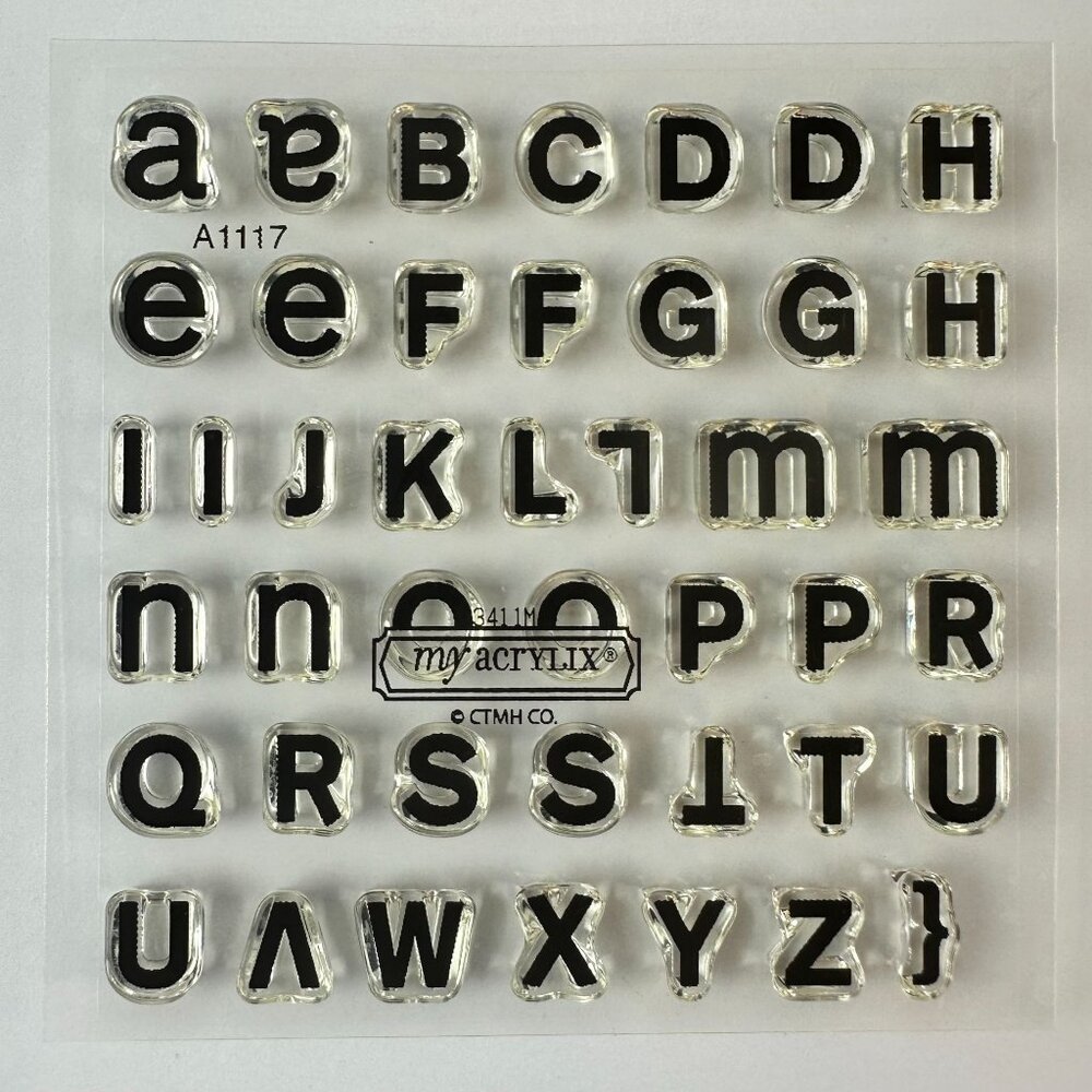 My Acrylix Alphabet Stamps A1117 A Typeface CTMH